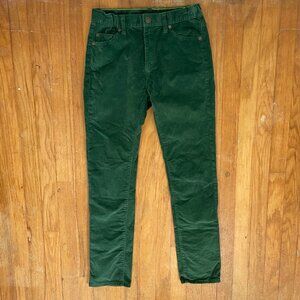 CREWCUTS Boys Pants Green Corduroy Size 14 NWOT J Crew Adjustable Waist Stretch